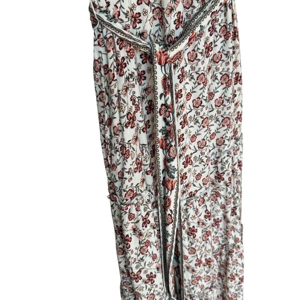 Max Studio Women's S Floral Smocked Ruffled Maxi Dress Multicolor Casual Stretch - Picture 5 of 9